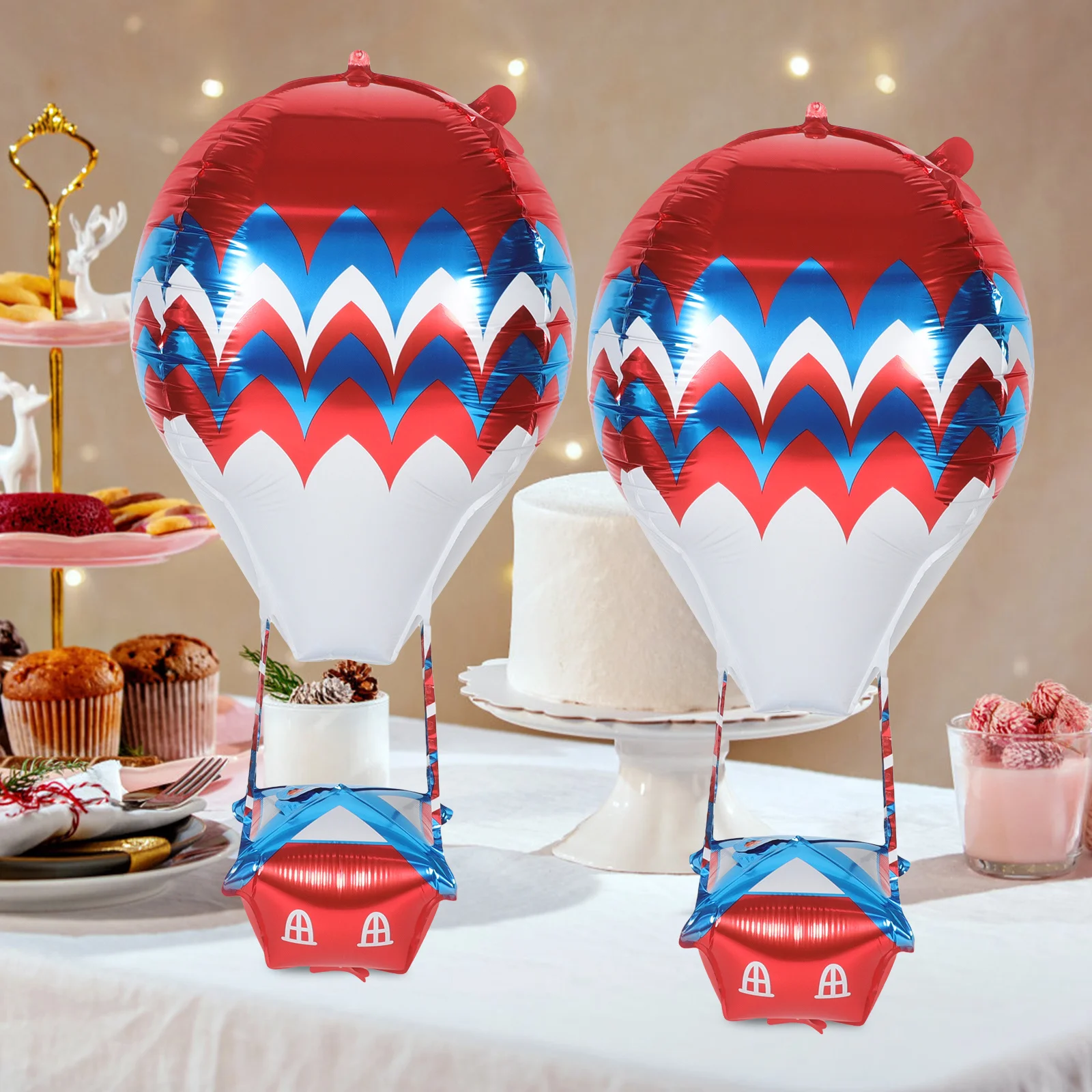 

10Pcs Aluminum Foil Hot Air Balloon Balloons Birthday Wedding Party Decorations Indoor Outdoor Reusable Unique Party Supplies