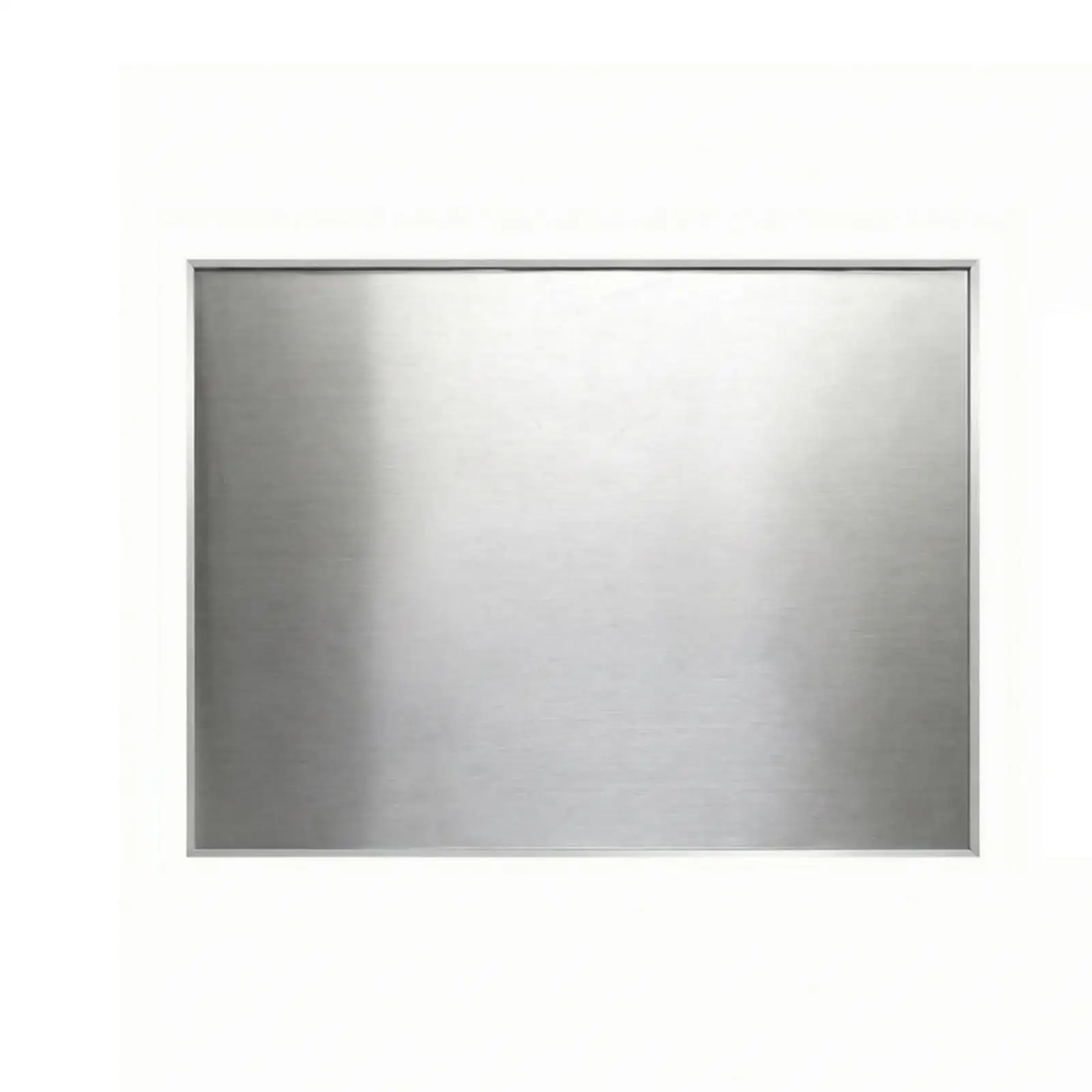 Wall Display Board | Brushed Stainless Steel Panel, Neat Low-Profile Finish Board with Hook and attachments, for Office