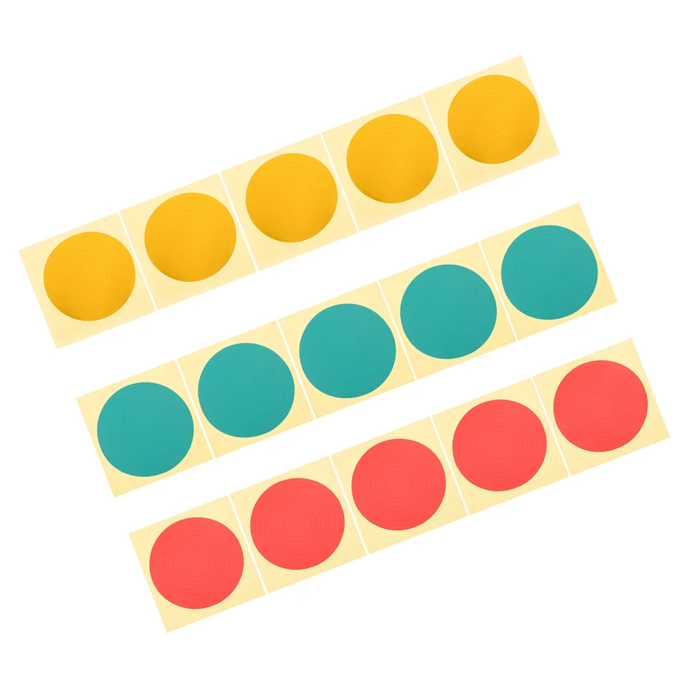 

15 Pcs Pressure Gauge Identification Stickers PVC Adhesive Round Labels Gas Tire Gauges Industrial Use Yellow Color