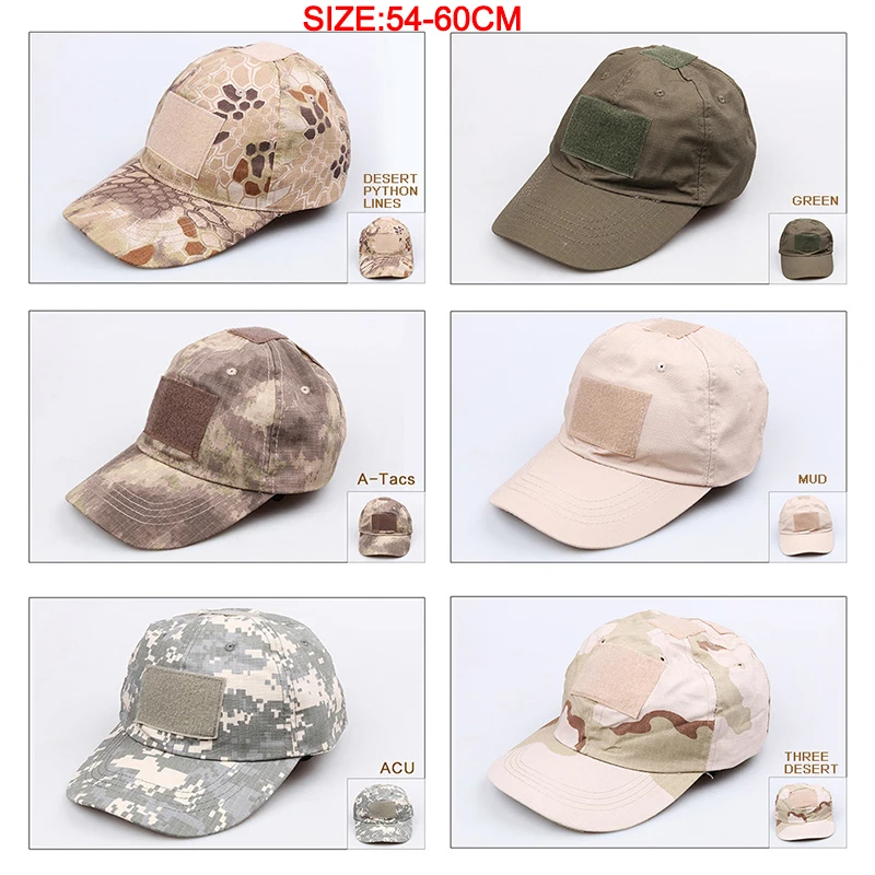 25 Colors Outdoor Camo Combat Baseball Caps Airsoft Training Hat men women Hunting Camping Cap KA31