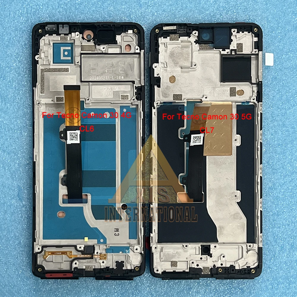 Оригинальный 6,78 "AMOLED для Tecno Camon 30 4G CL6/30 5G CL7, ЖК-дисплей, сенсорная рамка для Camon 30 Pro CL8/30 Premier CL9/GT20 Pro
