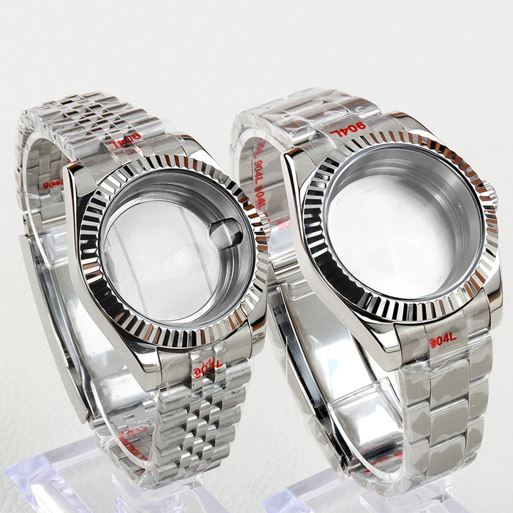 

36mm/39mm NH35 Watch Case Sapphire Glass 20mm Presidential/Oyster/Jubilee Strap for Datejust NH35 NH36 Movement 28.5mm Dial