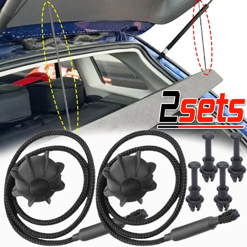 2PCS/SET Car Parcel Shelf String Cord Cover Rear Shelves Trunk Hang Rope Buckle Sling Holding Strap For VW Golf MK6 MK5 GTI R20