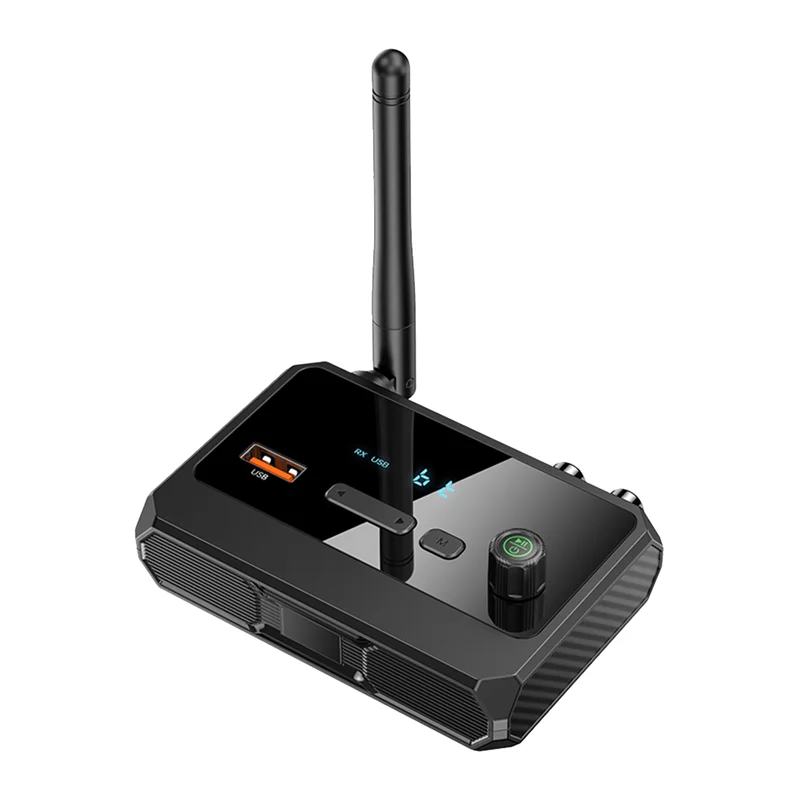 Receptor y transmisor de Audio Bluetooth 5,3, adaptador inalámbrico de música estéreo con disco U Coaxial de fibra óptica RCA 3,5
