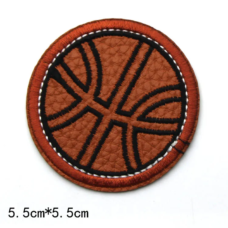 Ironing basketball, baseball, PU leather, adhesive tape, badge patches