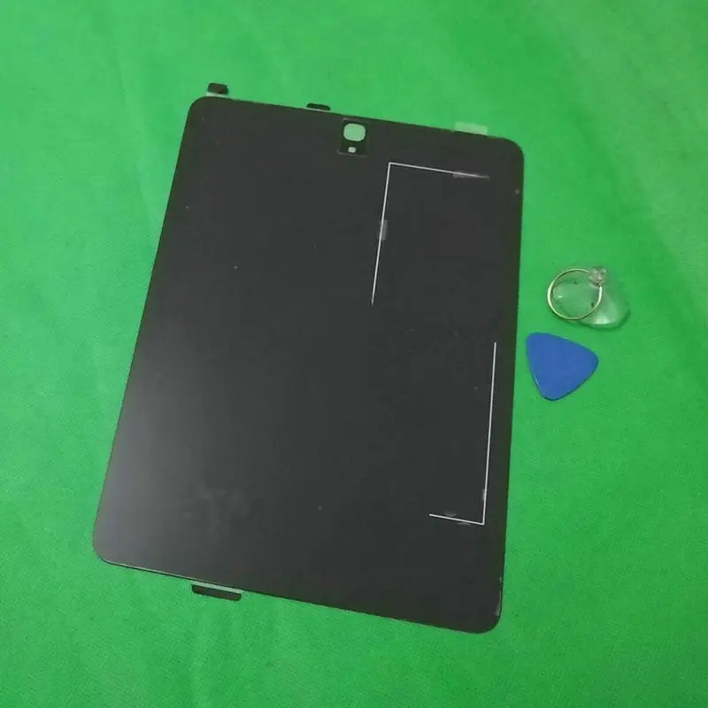 Black Rear Glass Battery Door Housing Back Cover Replacement For Samsung Galaxy Tab S3 9.7 \