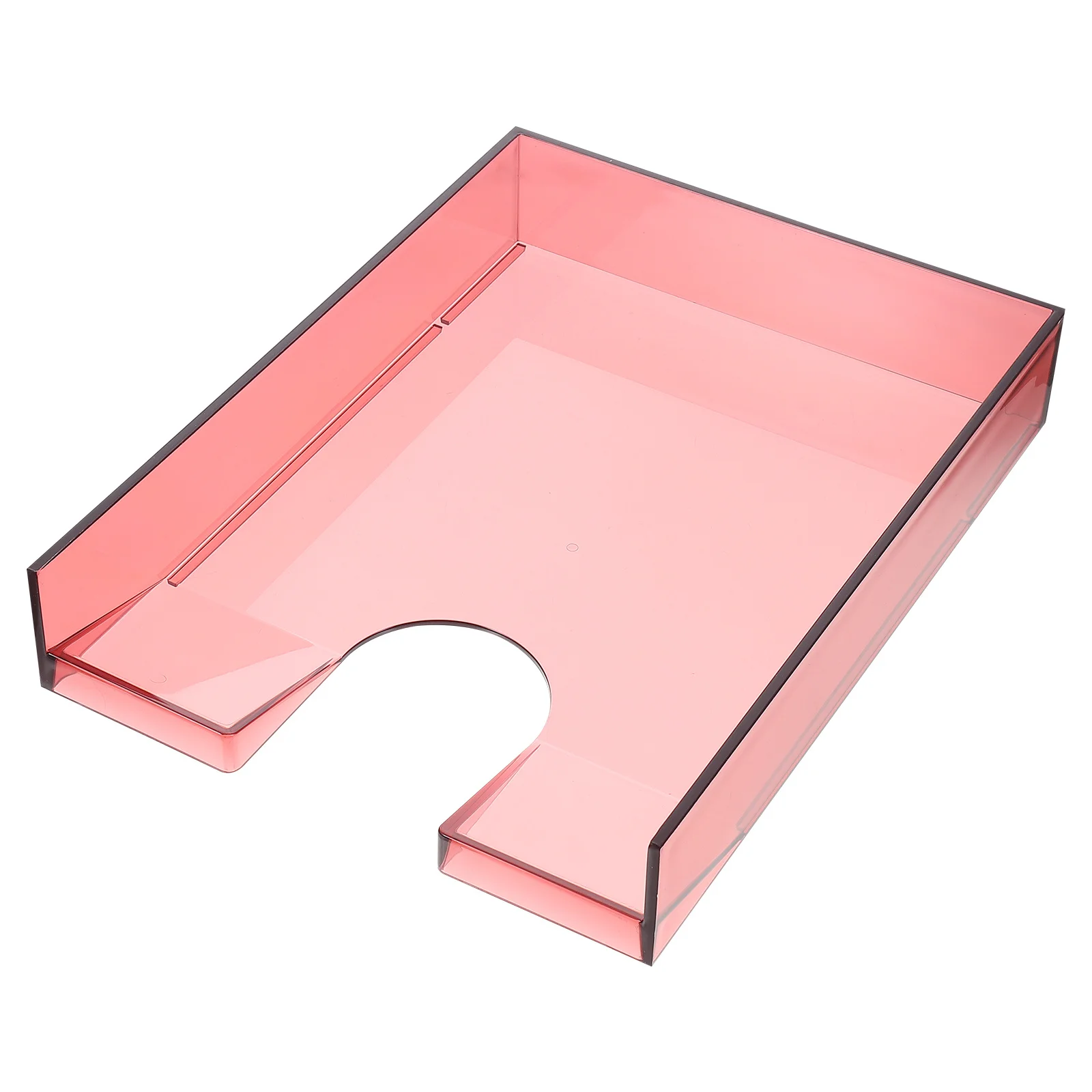 

Plastic File Box Lightweight Document Organizer Desktop A4 Paper Holder Stackable Office Supply Storage