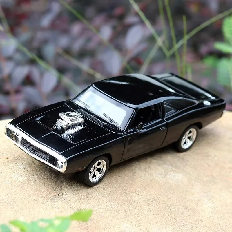 Modelo de coche Dodge Charger 1:32 1970, caballos de aleación fundidos, vehículo muscular con sonido, luz, juguete para niños, colección de regalo
