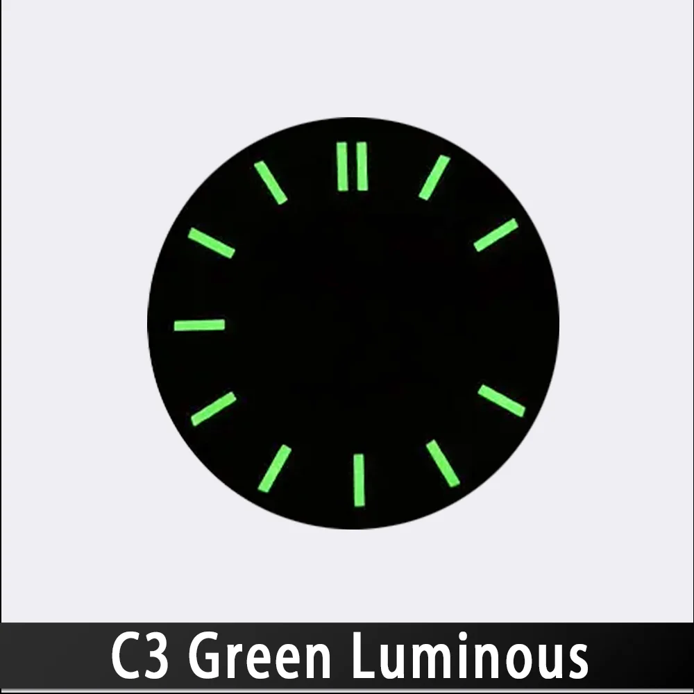 For NH35 Dials 29.8mm C3 Green Luminous Dials High Quality For NH35 Automatic Movement Watch Accessories Watch Repair Tool