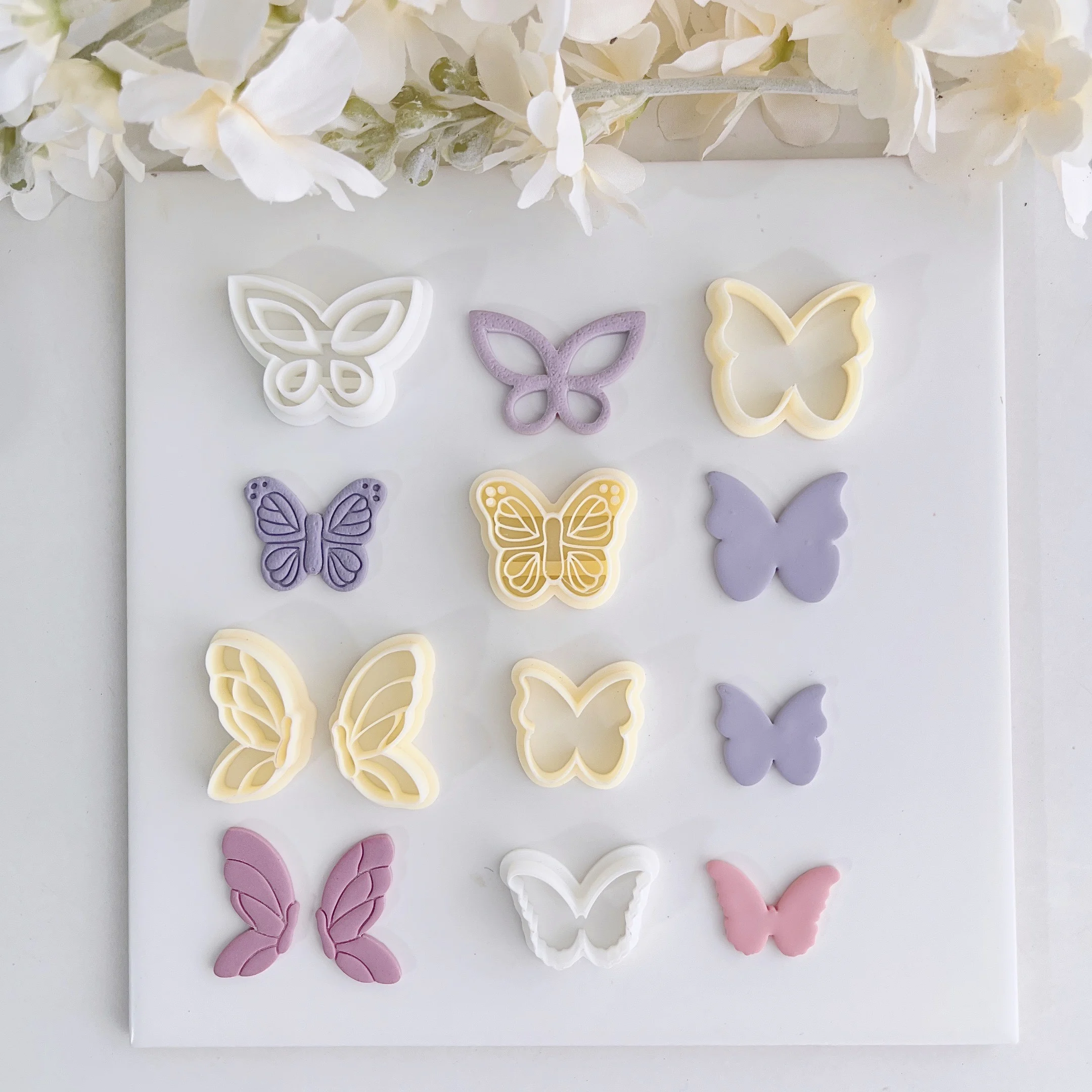 Butterfly shaped clay molds, different artistic cutting molds for earrings Polymer Clay  Polymer Clay Earrings Jewelry Cutter
