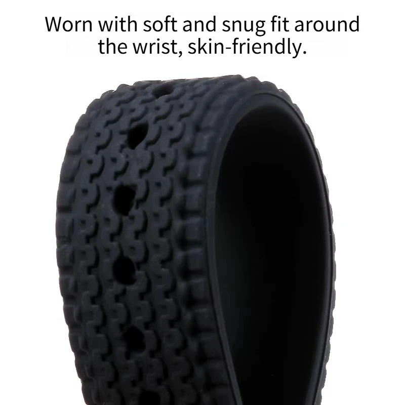 Silicone watch strap men for Original TAG HEUER CARRERA caliber 16 1887 FT6042 FT6033 racing tire pattern Soft rubber watchband view 6