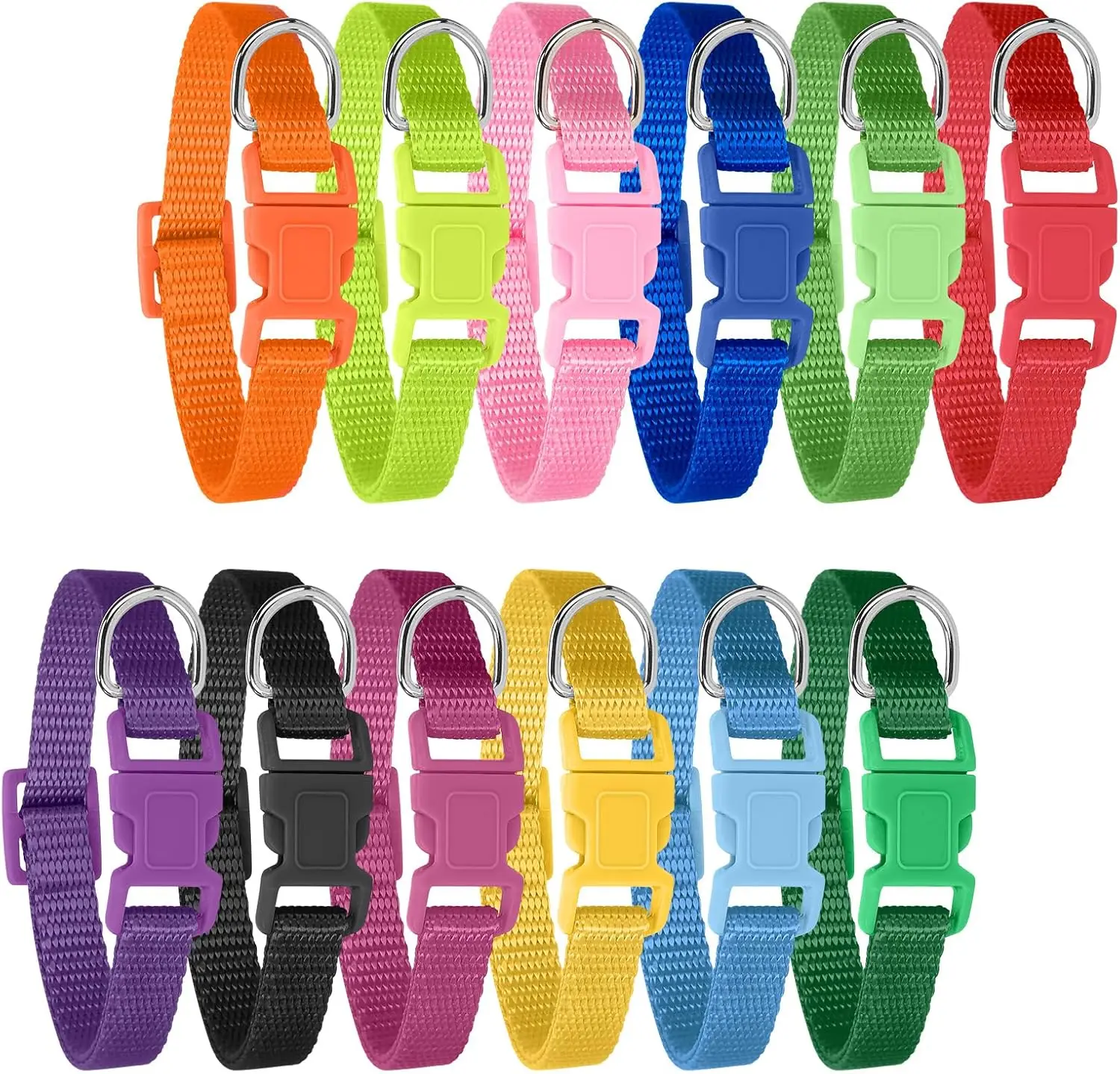 12-Piece Set of Cat Litter Dog Collars, Adjustable Dog ID Collar Made of Soft Nylon to Help, Suitable for Newborn Cats and Dog
