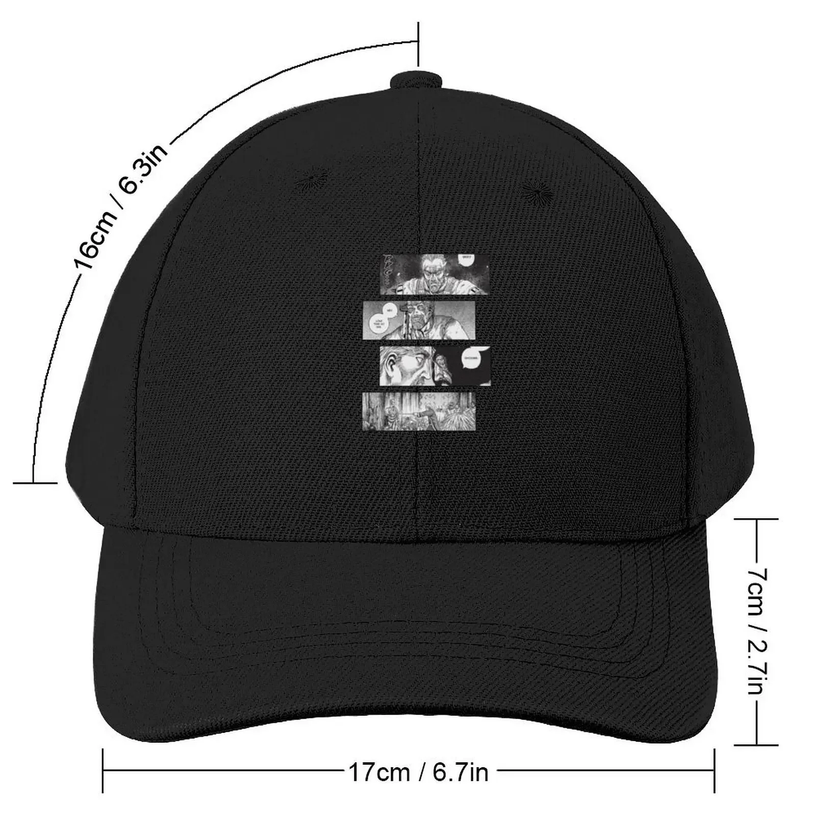 Askeladd Asheraddo Vinland Saga Vinrando Saga Manga Panel Design Baseball Cap Snap Back Hat black Designer Man Women's