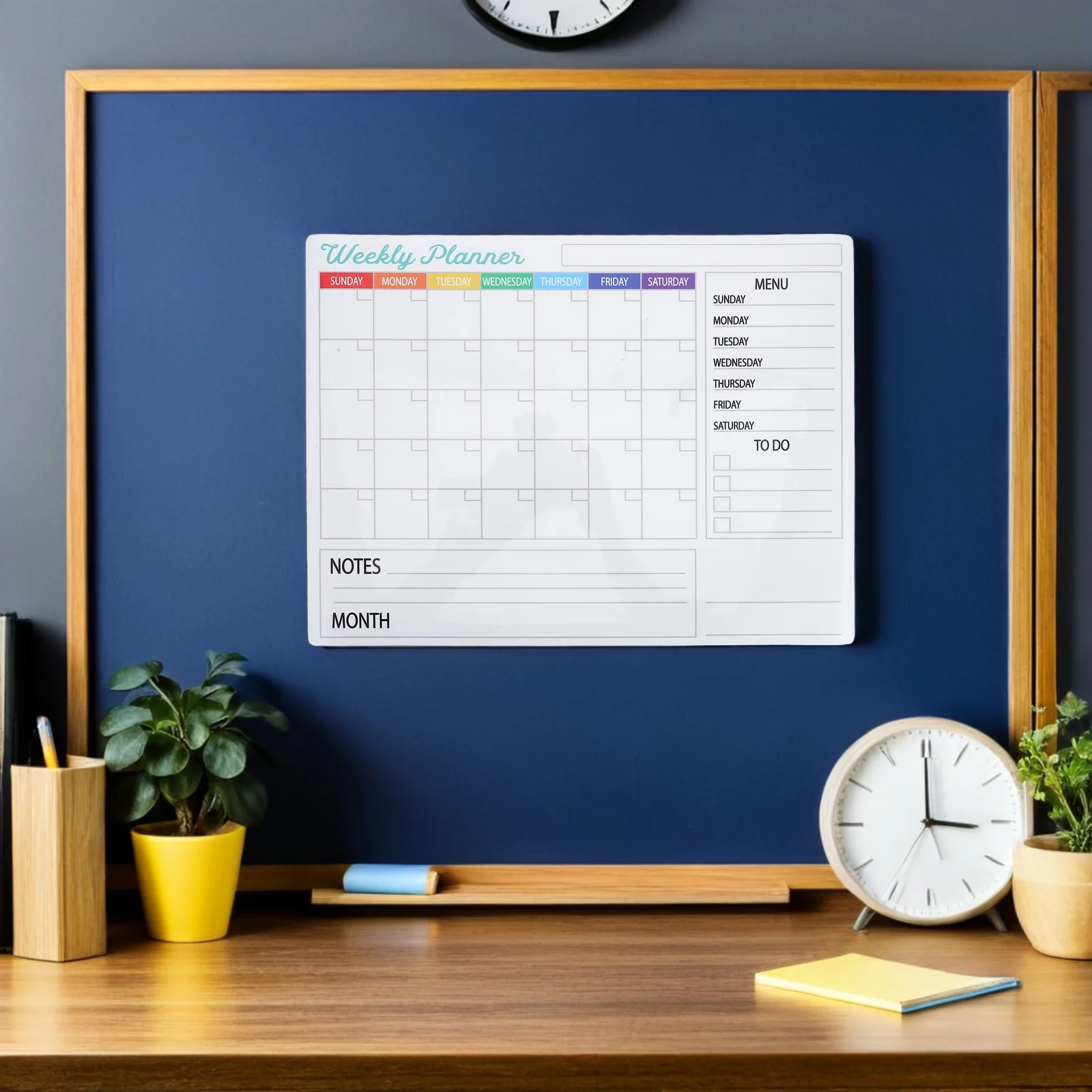 Monthly Planner Whiteboard Sticker Pack 12 Months Yearly Calendar Dry Erase Surface for Scheduling Goal Setting Productivity