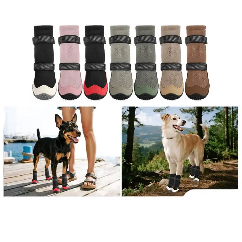 

Long-tube Outdoor Pet Dog Shoes Anti-drop Anti-skid Breathable Reflective Wear-resisting