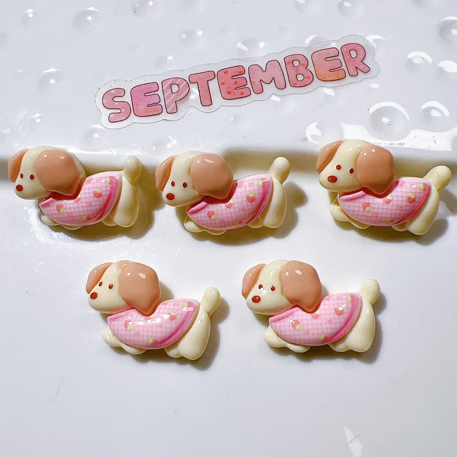 10 Pcs New Lovely Various Cartoon Colorful Puppies Resin Scrapbook Diy Jewellery Hairpin Accessories Decorate