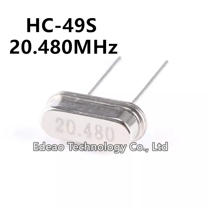 10pcs/lot NEW HC-49S  20.480M 49S  20.480 20.480MHz DIP-2 Quartz Resonator Passive Crystal Oscillator