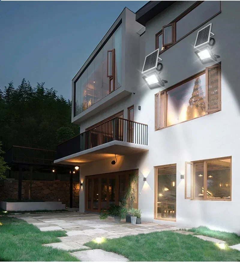 54-362LED الأضواء الكاشفة الشمسية التحكم عن بعد تعمل بالطاقة الشمسية الأضواء في الهواء الطلق مقاوم للماء IP67 فيلا ضوء الشارع زاوية قابلة للتعديل #6