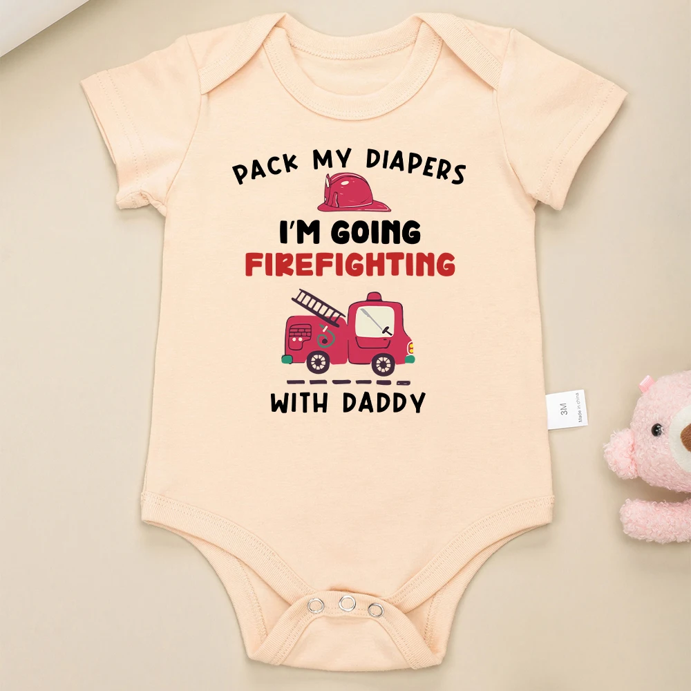 Brandbestrijding Baby Cartoon Schattige Onesies Mode Actieve Kawaii Grappige Peuter Bodysuits Katoen Hot Sale Baby Romper Goedkoop