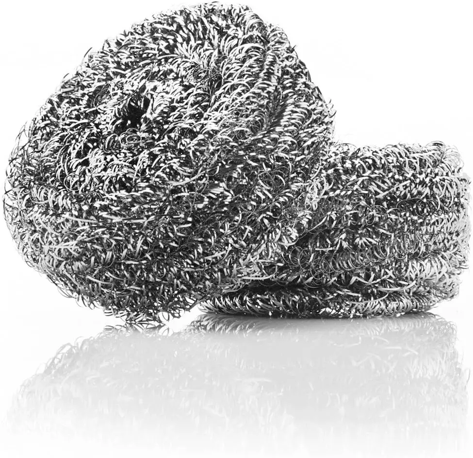 

Stainless Steel Scrubbers for Pots, Pans, Grills, Ovens, Sinks and Tools - Rust Resistant Metal Scrubbers for Kitchen & Garage