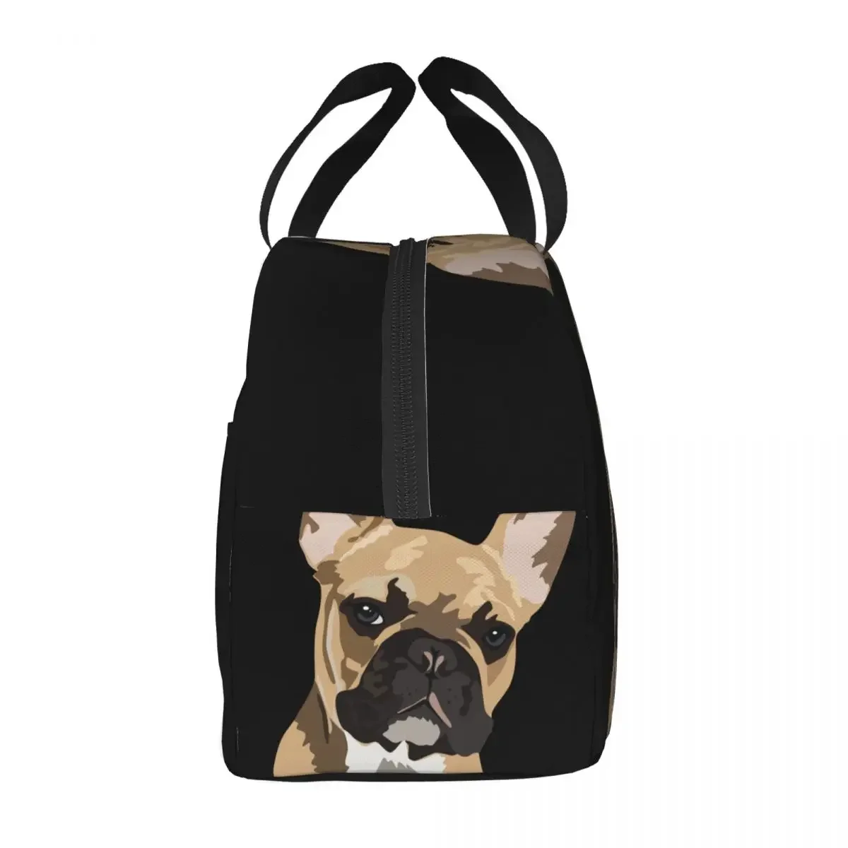 Pop Art Lunch Bags para Mulheres e Crianças, Buldogue Francês, Caixa de Comida, Refrigerador Isolado, Portátil, Piquenique, Escola, Cão, Oxford, Fawn