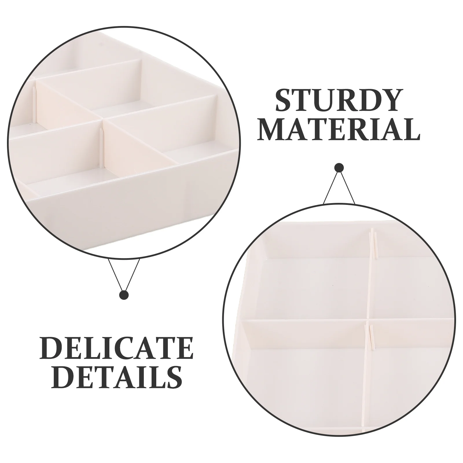 منظم فواصل أدراج شفافة قابلة للتعديل للمكياج والعناية بالبشرة والعطور وأحمر الشفاه وصندوق تخزين المكتب ومنظم المكياج