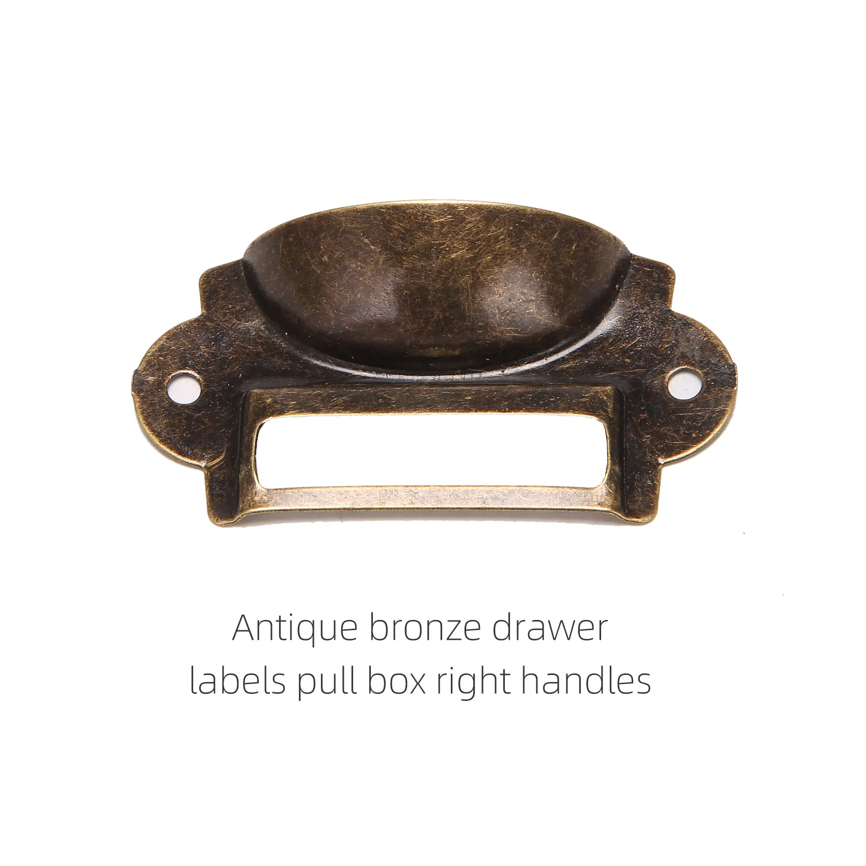 ABUI-20PCS File Name Card File Cabinet Handles Label Holder Antique Bronze Drawer Label Pull Cabinet Frame Handle File Name