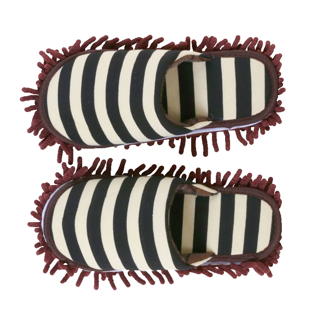 

1Pair Floor Cleaning Slippers Non-Abrasive Mop Shoe Covers for Home Use Multi-Function Washable Microfiber Slippers Suitable All