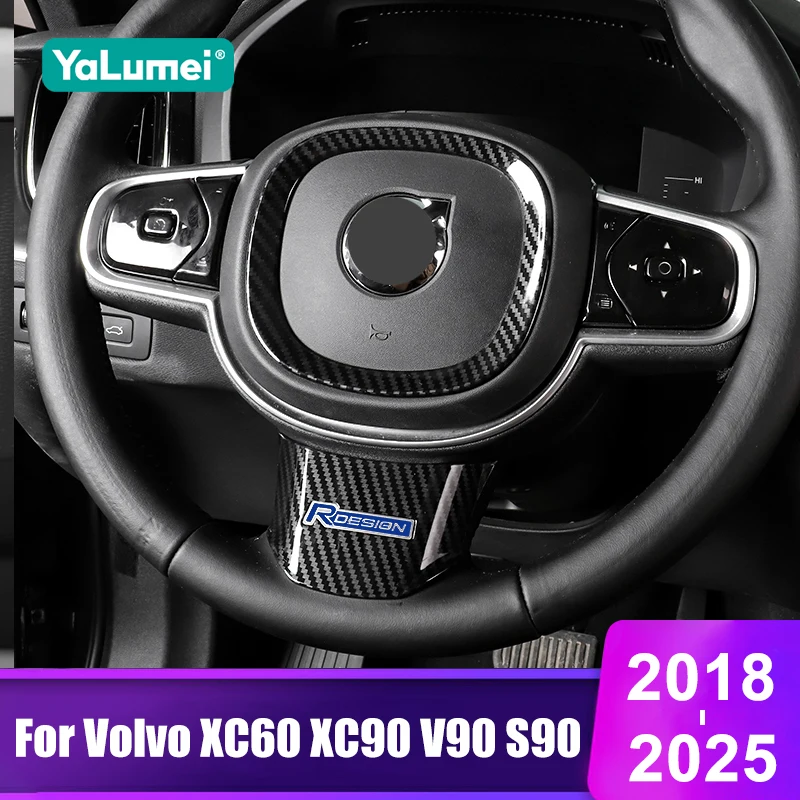 

Frame For Volvo XC60 XC90 V90 S90 2018 2019 2020 2021 2022 2023 2024 2025 Car Steering Wheel Trim Cover Accessories