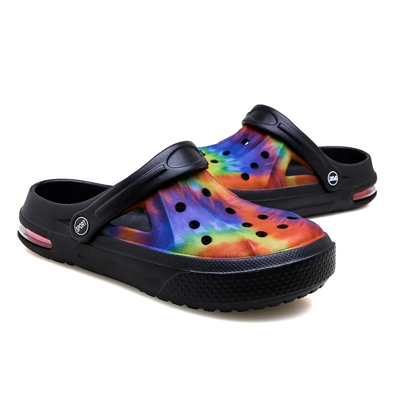 Summer Camouflage Graffiti Clog Sandals for Men and Women Air Cushion Sandals Clogs Garden Slippers Men's Outdoor Casual Shoes