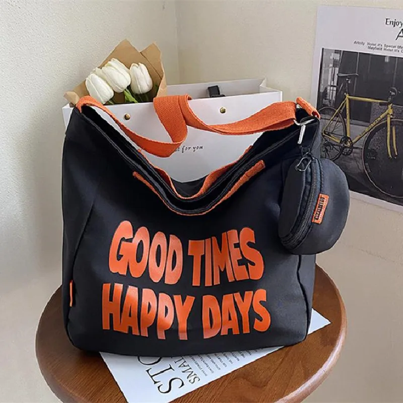Nylon Crossbody Bags for Girls School Bags Waterproof Canvas Women Handbags Shoulder Bags Large Capacity Messenger Bag Satchels