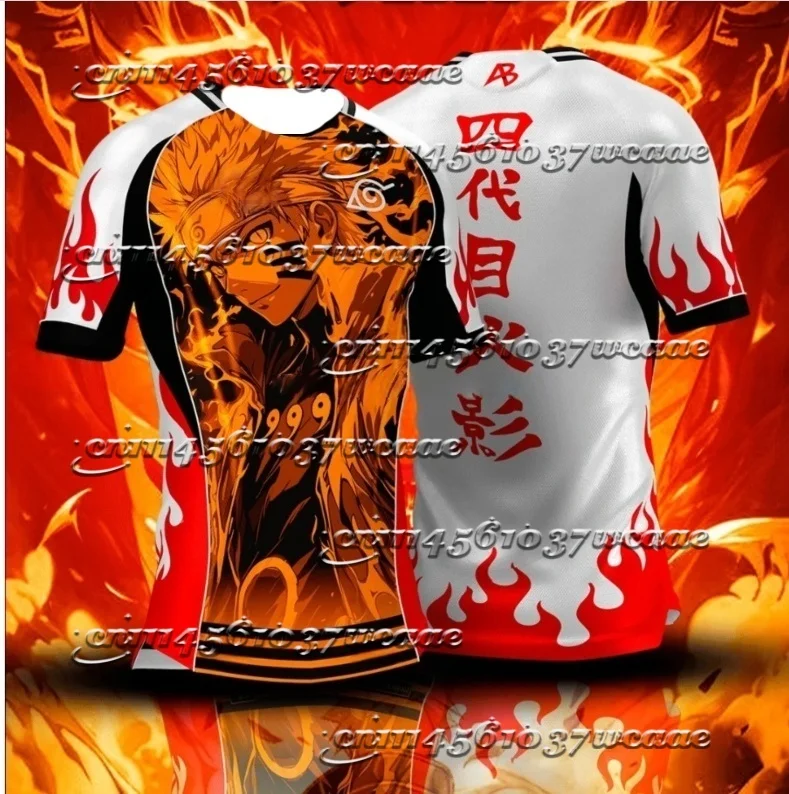 Anime Naruto Fan Short Sleeve Jersey Ideal for Cosplay, Daily Casual, Anime Convention, Anime Lover Gift FamilyMatching