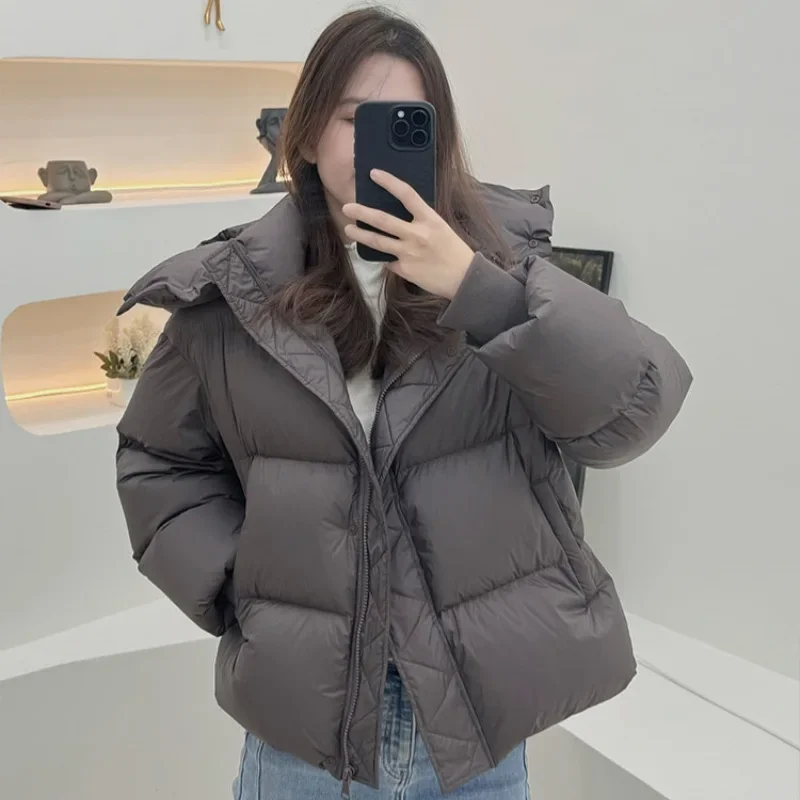 سترة قطنية قصيرة للنساء ، معطف سميك ، تصميم فضفاض ، طبعة كورية ، موضة شتوية ، جديدة ،