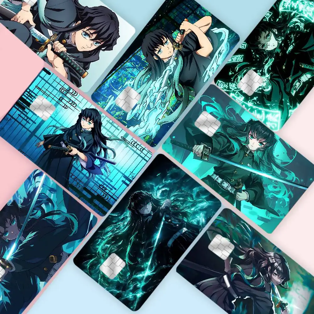 Muichiro Tokito Cartoon Matte Film Cover Skin Sticker For Credit Card Bank Debit Bus Card
