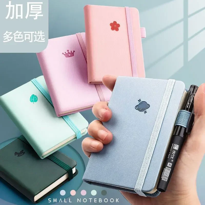 Mini A7 kieszonkowy notatnik ręcznie robiony skórzany 100 arkuszy notatnik przenośny pamiętnik podróżny planista harmonogram Kawaii szkolne materiały biurowe