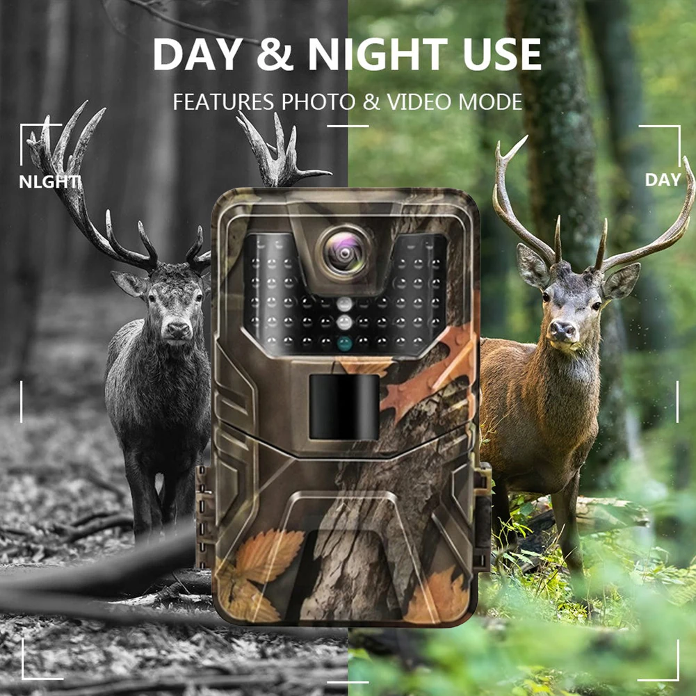 Animal Tracking Camera Camouflage Video Record Camera Night Vision Wireless Surveillance Camera for Outdoor Security