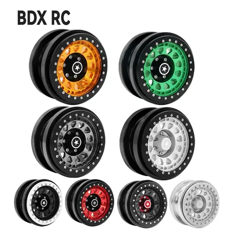 Rc jeep CNC อลูมิเนียม 2.9 "Beadlock ล้อ Hub สําหรับ 1/6 RC Crawler รถ Axial SCX6 Jeep JLU Wrangler