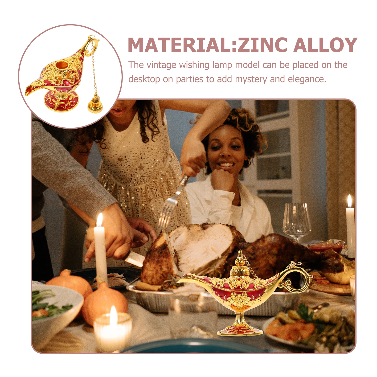 

Vintage Zinc Alloy Desktop Ornament Decor Retro Party Decoration Home Table Decoration Charming Adornment