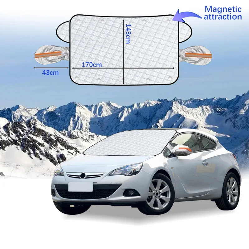 

Car Windshield Cover Magnet Winter Window Snow Shield Anti Frost Auto Front Window Snow Cover For Opel Art