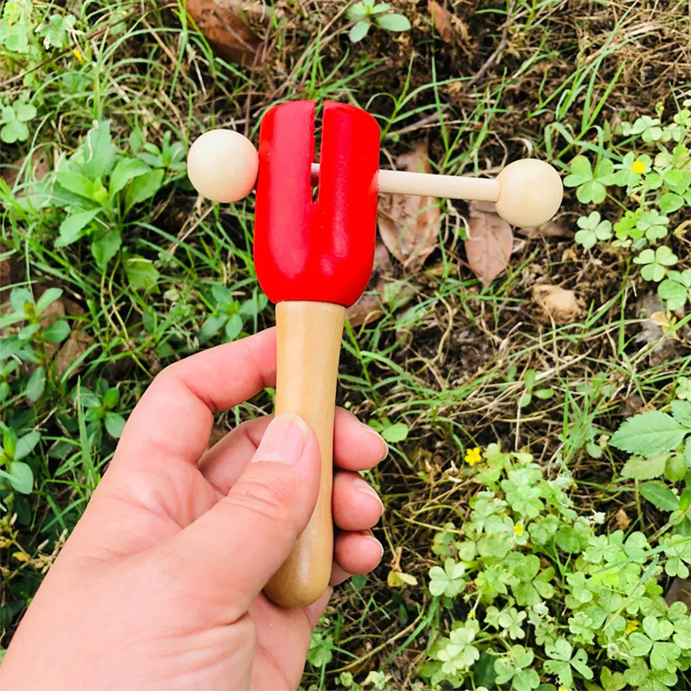 2 Stuks Houten Baby Tafelbel Rammelaar Vroeg Onderwijs Instrument Stimulerende Baby Gehoor Grijpen Coördinatie Tafelbel Speelbal