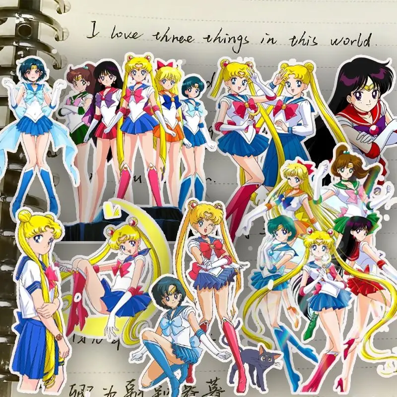 

Sailor Moon anime Tsukino Usagi self-adhesive sticker cartoon girl waterproof high-value decorative sticker hand ledger sticker