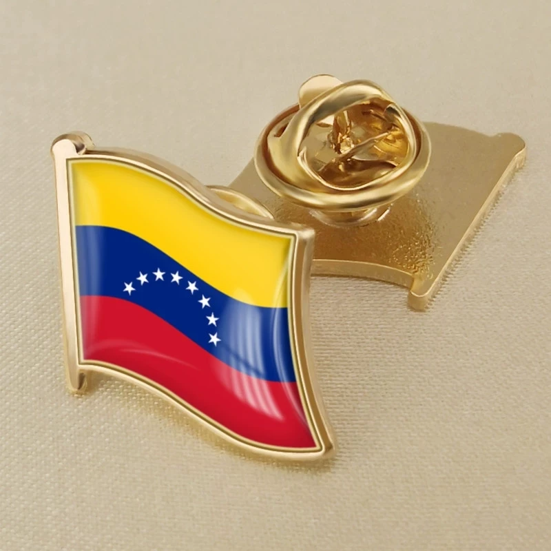 Venezuelan flag crystal dropper badge brooch, flags of various countries around the world chest badgeseries