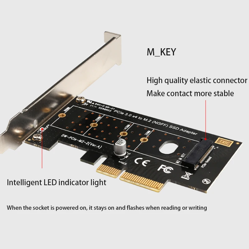 Adaptateur de carte de jeu PCI-E vers M.2, adaptateur de carte Riser, prolongateur NVME, convertisseur PCIe, 6 000 cartes