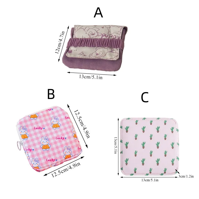 Sanitary Pad Organizer Purse Sanitary Napkin Bag Storage Case Napkin Towel Storage Bags Flower Pattern Cosmetic Pouch Case ???