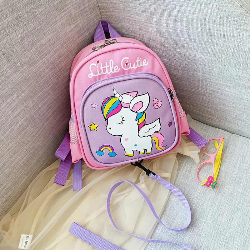 Children\'s kindergarten schoolbag 3-5 years old preschool printed backpack cartoon cute girl\'s schoolbag burden relief backpack