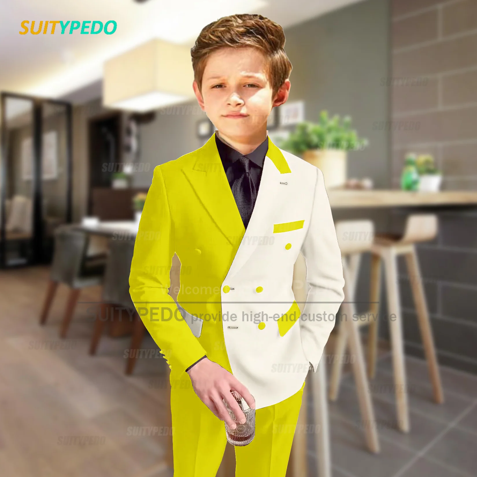 Classic Suit Set For Children Graduation Ceremony Teenager Formal Outfits Wedding Party Flower Boy Fashion Slim Fit Costumes