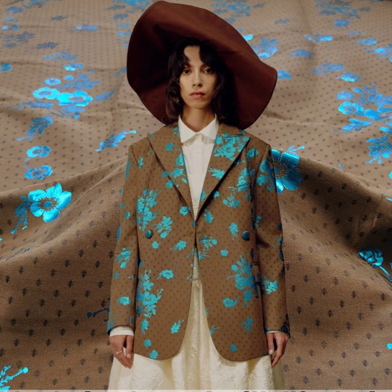 

Жаккардовая ткань, брендовый модный дизайн, осень-зима для комбинезона, ветровка, ткань на метр, шитье своими руками, оптовая продажа материала