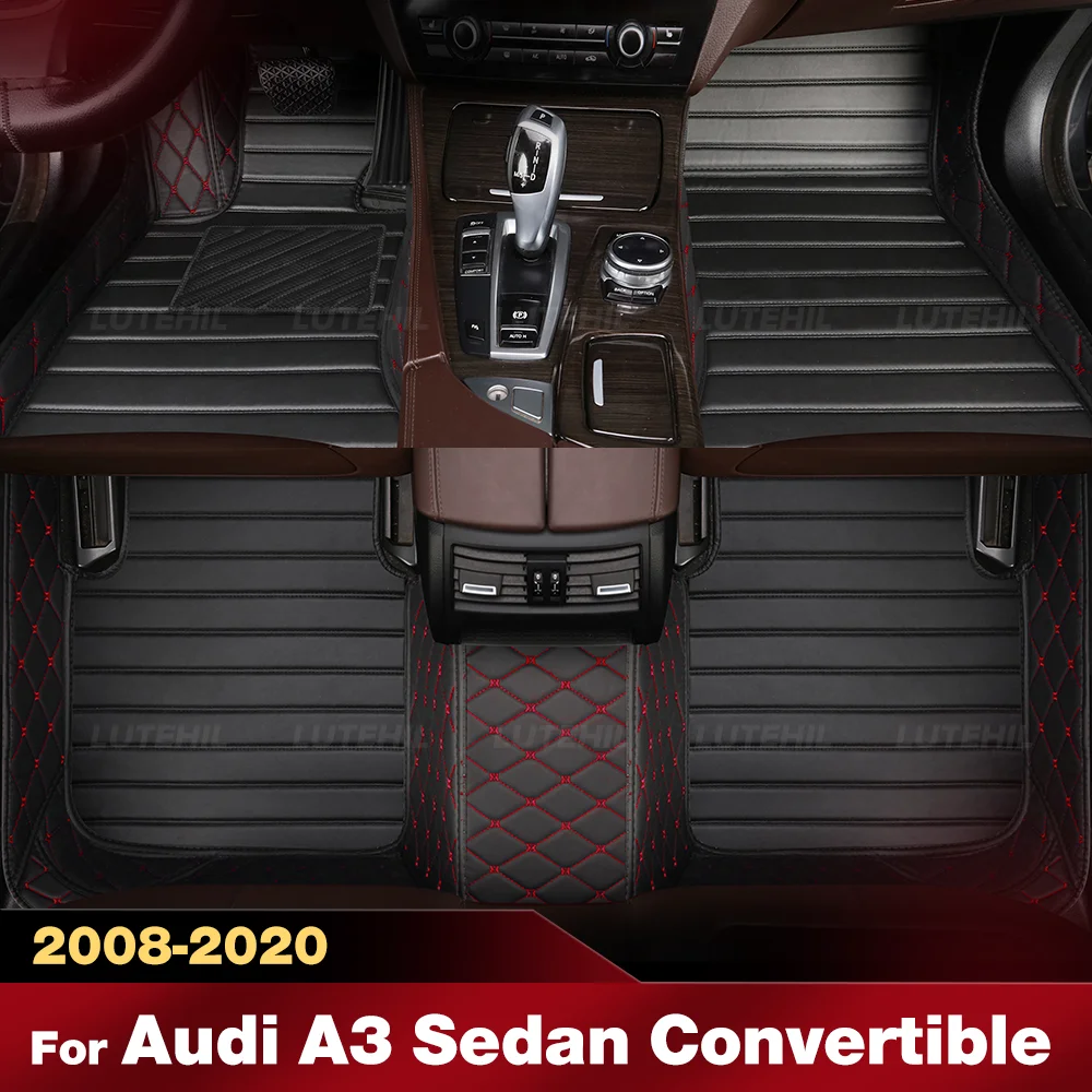 

For Audi A3 Sedan MK3 8V A3 Convertible 8P7 2008-2020 Custom Car Floor Mats Carpet Cover Interior Accessories
