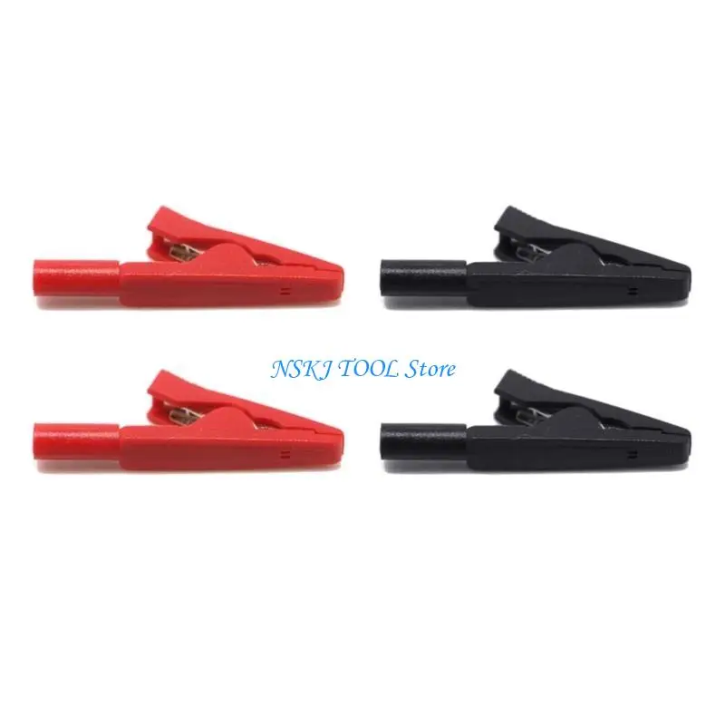 

L8RC 4pcs Alligators Clip With Insulation And 2mm Banana Plug For Secure Connection