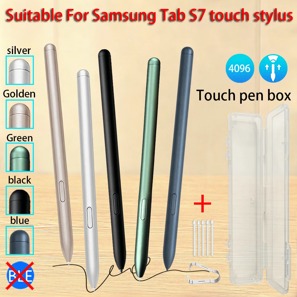 For Samsung Galaxy Tab S7 S7+ S7 FE 4096 Pressure Levels Touch Stylus Pen with Replaceable Nibs For Drawing